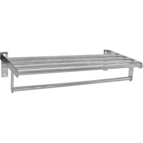 Étagère d'hôte à fixer inox – Largeur 56 cm – Charge max 5 kg – Pose suspendue – Finition chromée moderne