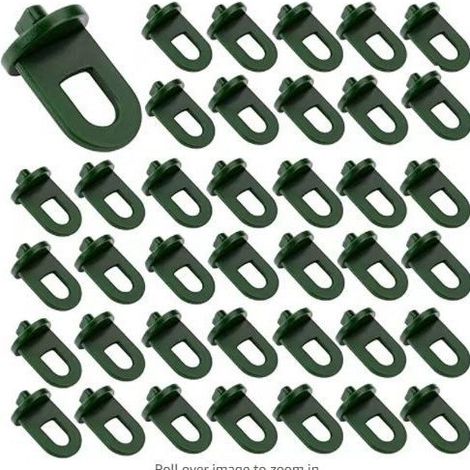 Set di clip per serra, 50 pezzi, forza di serraggio super resistente, con anelli - I migliori supporti per piante e supporti per serra - Accessori per serra