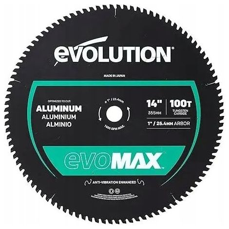 Lame de scie circulaire Evolution evomax 355 mm 100 dents carbure (1/3)