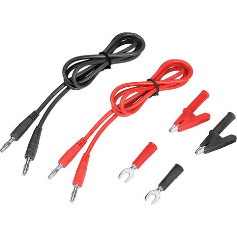 6-in-1 Bananenstecker-auf-Bananenstecker-Set (6 mm Einsatzplatte, Krokodilklemme, Messleitung) – Zubehör P1041B (1/5)
