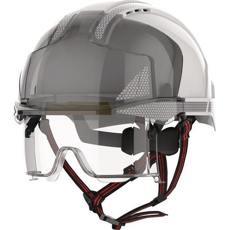 Industriekletterhelm EVO® VISTAlens® Dualswitch™ weiß/rauch ABS