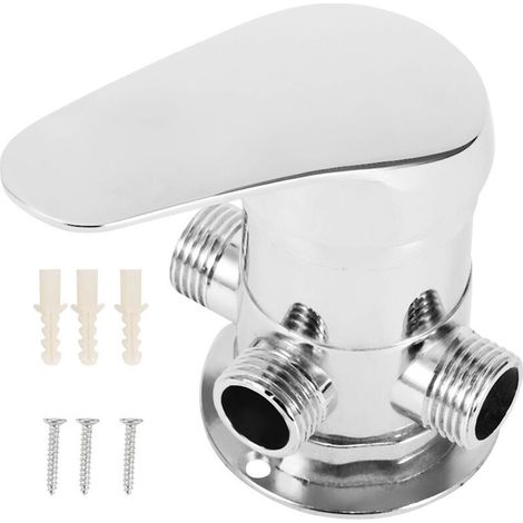 Vanne d'angle de salle de bain à 3 voies G1/2in pour pommeau de douche séparateur d'eau douche inverseur vanne de commutation