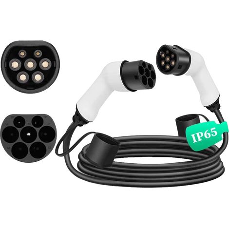 Câble de recharge pour voiture électrique, compatibilité Type 2, courant 16A/32A, 22KW (1/2)