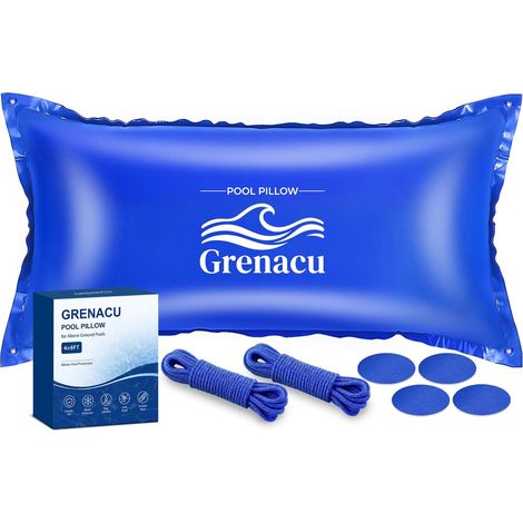 Coussin Hivernage Piscine avec Double Valve 4×8ft pour Protection Hiver (1/5)