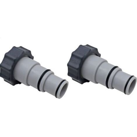 2 Pièces Adaptateur Piscine, Remplacement Adaptateur de Tuyau Série Intex A avec Filetage, Tuyau de Diamètre 1,5\" et 1,25\", Adaptateur de Pompe pour Kits de Piscine (1/4)