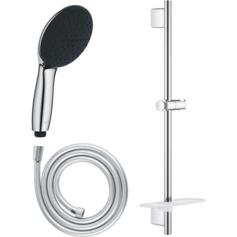 Pack douchette 2 jets Vitalio Start 110 + Barre 60cm Quickfix Vitalio Smartactive + Flexible 175cm VitalioFlex chromé