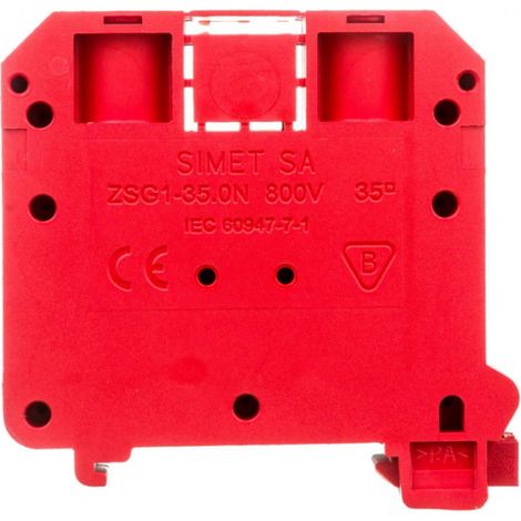 Connettore filettato per binario 2,5-35mm2 a 2 binari rosso ZSG1-35.0N 11721311