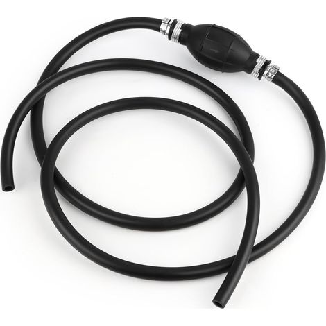 Pompe à Essence Manuelle, Caoutchouc Pompe de Transfert Carburant Universelle avec 8mm1.9M de Tuyau pour Carburant, Essence, Diesel (1/5)