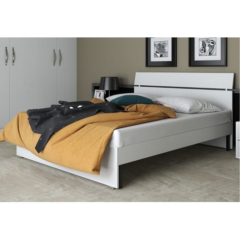 Letto matrimoniale due piazze in legno per camera da (1/4)
