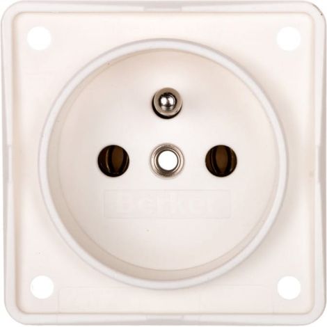 Integro Flow Einzelsteckdose mit/ohne Steckdose, schneeweiß matt 961852502
