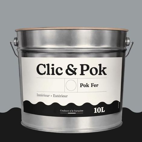 Peinture Fer Antirouille – Métal Extérieur Intérieur, Satinée, Protection Rouille - 10L - RAL 7040 - Gris fenêtre