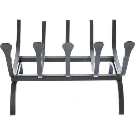 Bruciolegna pour la cheminée rectangulaire en fer forgé de fer grillé en fer grillé pour la cheminée 5 barre 36x31xH15 cm