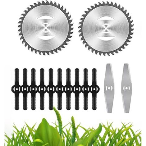Accessoire pour coupe-bordure – Lames de désherbeur électrique – Manche télescopique léger – Pour herbes épaisses et bordures précises (1/4)