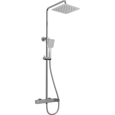 Sapho Cubemix - Set de douche avec mitigeur, 25x25 cm, chrome CM139 (1/5)