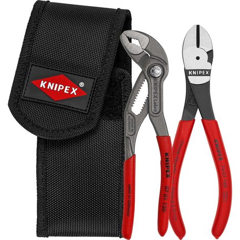 KNIPEX 00 20 72 V02 Juego de alicates mini en portaherramientas para el cinturón 1 x 87 01 150, 1 x 74 01 160 160 mm