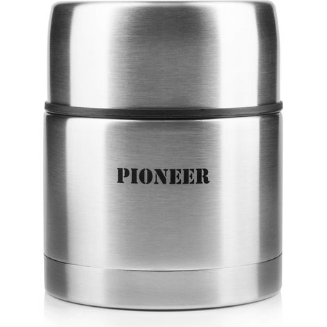 Pioneer Alimenti da 500 ml con Isolamento sottovuoto, a Tenuta stagna, Struttura a Doppia Parete in Acciaio Inossidabile, Mantiene Il Calore per 8 Ore e Il Freddo per 24 Ore, Perfetto per zuppe (1/5)