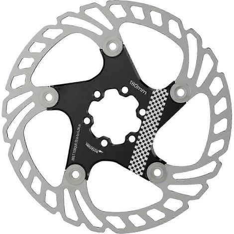 Schwimmende Bremsscheibe für Fahrräder, Edelstahl, mit 6 Schrauben, für Rennräder und Mountainbikes, Schwarz (1/5)