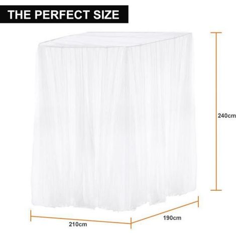 Moustiquaire Baldaquin - 190x210x240cm - Polyester - Blanc (1/4)