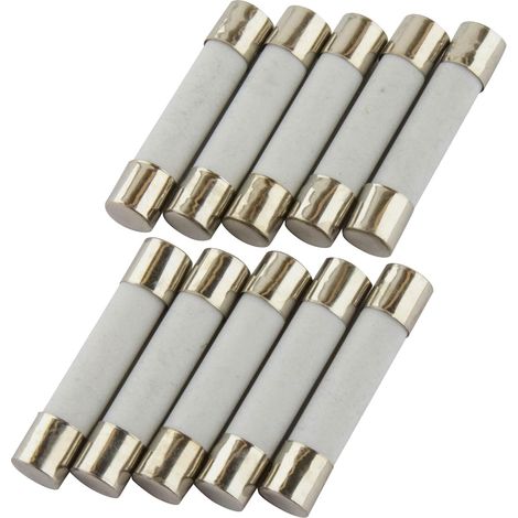 Fusible Céramique - Lot de 10 - 6x30mm - 10A 250V - Action Rapide - Pour Circuit Électrique (1/3)