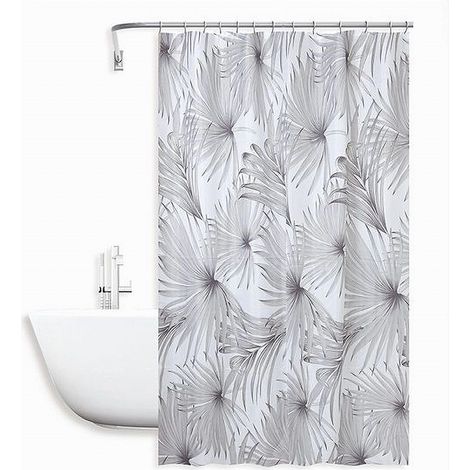 Trade Shop - IMPERMEABILE IMPERMEABILE 180X200CM STEEL MIT 12 TROPISCHEN BAGNO 87076 - (1/2)