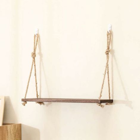 Retro Color Hanging Shelves, Decorative Wall Shelf, Single Tier Shelf, Indoor Wall Storage 50cm (1/5)