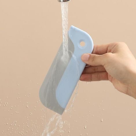 Set mit 2 kleinen blauen Abziehern für Bad und Küche, ideal zum Reinigen von Spiegeln, Arbeitsplatten und Waschbecken. (1/5)