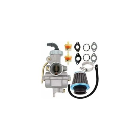 Carburador PZ20 para motores de 4 tiempos de 50 cc, 70 cc, 90 cc, 110 cc, 125 cc, ATV, UTV, Honda CRF50F, CRF80F, XR50R, con filtro de aire y combustible.
