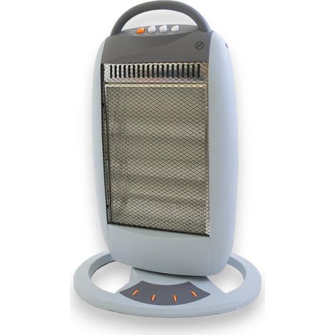 Stufa alogena elettrica a infrarossi per interno 1200W rotante 36x17xH60 cm (1/5)