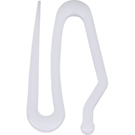 100 Pièces Crochet Rail à Rideau Glisseurs Plastique Blanc - Tringle Coulissante Forte Capacité de Charge