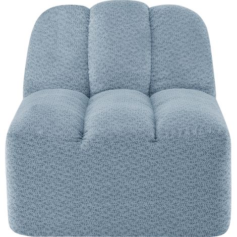 Poltrona senza braccioli blu in tessuto bouclé HOMVRA 78 x 104 x 79 cm (1/5)