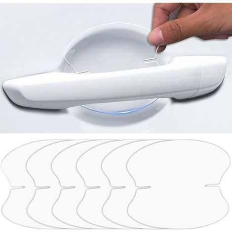 10 Pieces Film de Protection pour Poignée de Porte Voiture Film de Protection Transparent Brillant Autocollant Anti - Rayures (1/5)