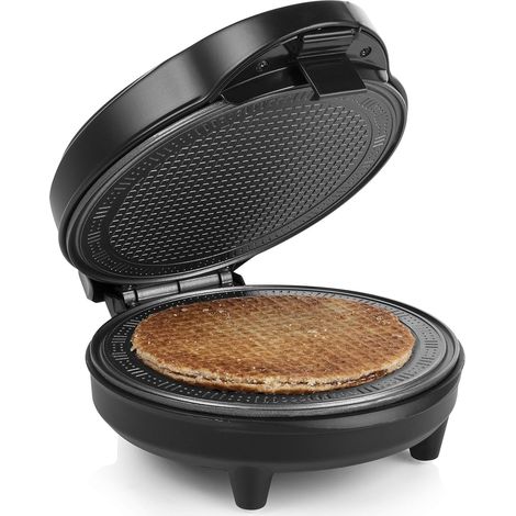 1 Gaufrier à cornet, 700 W, Diamètre 20 cm, Revêtement anti-adhésif, Poignées froides, Cuisine