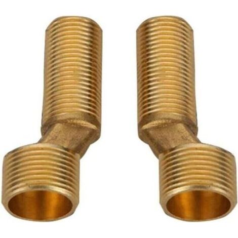 VURAHOME - Exzentrische Badewannen-Duscharmatur, XU, Messing-Winkelstück-Reduzierstück, verstellbarer Schwenkarm, Gegenwinkel-Wandarmatur, lange exzentrische Armatur, Gold - (1/5)