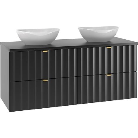 Meuble double vasque 120cm Lexa Noir (1/5)