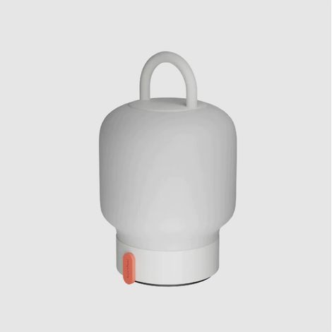 Lámpara de Mesa Portátil, Regulable y Recargable vía USB - Vidrio Opal, Blanco - Loome Cloudy White - kooduu - (1/4)