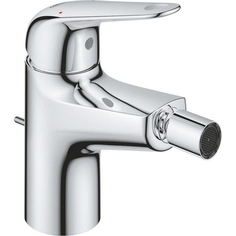 Grohe – Mitigeur monocommande bidet chromé – Levier métallique – Cartouche céramique 28 mm – Limiteur de température – 24332001