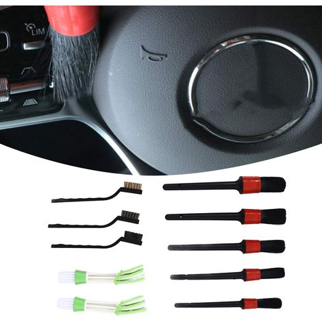 Kit de nettoyage automobile 10 pièces pour le nettoyage des jantes, de l'intérieur, de l'extérieur et du cuir. (1/5)