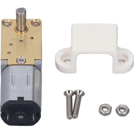 12V Gleichstrom-Schneckengetriebemotor, einwellig, Mikrobürstenmotor mit Untersetzungsgetriebe, fester Sitz enthalten, Modell 1218-N20, 136 U/min, Übersetzung 1:118, niedrige Drehzahl. (1/5)