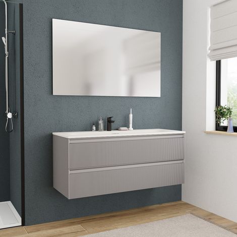 Ceramia Mobile da bagno 120 cm, certificato FSC, grigio perla (CERAMIA-3LG120)