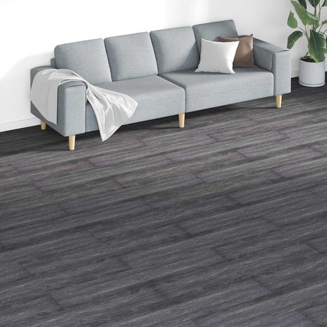 vidaXL Tavole per Pavimenti 18 pcs Nero e Bianco 5,26 m² PVC