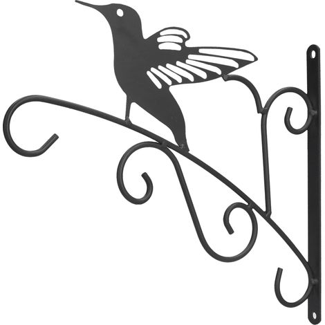 Europäisches Wand-Set aus Schmiedeeisen, dekorativer Hängekorb für Pflanzen, Wandhalterung für Wohnzimmer und Balkon, Design mit fliegenden Vögeln. (1/5)