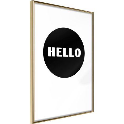 Affiche Murale Encadrée "Greeting" 30 x 42 cm Or