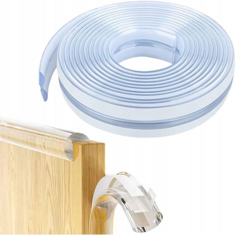 Cinta protectora para bordes de muebles - protección transparente de 3 m
