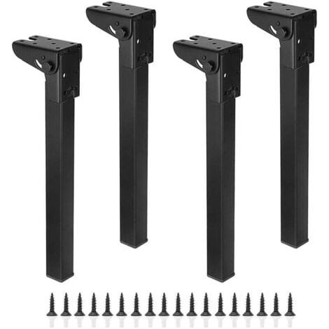 4 Pièces Pied Table Rabattable 30cm Moderne Pieds de Meubles Pliants Noir pour Lit Canapé Armoire (1/5)