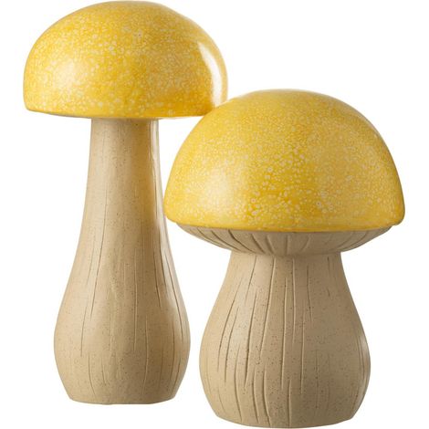 Lot de 2 Champignons Extérieur "Pasquale" 48cm Jaune (1/2)