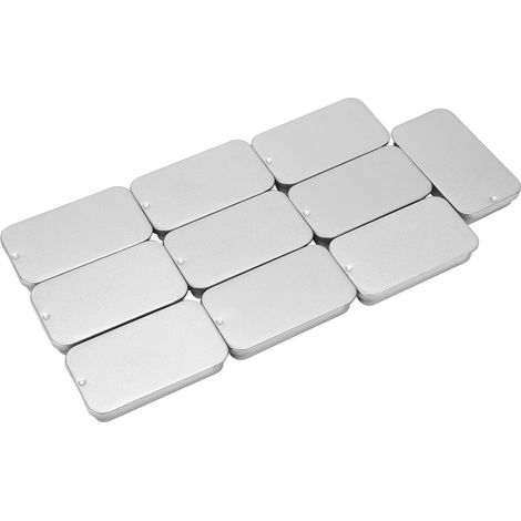 Lot de 10 Petites Boîtes en Fer Blanc, Contenants Vides Polyvalents en Argent pour Projets de Bricolage, Baume à Lèvres, Bougies et Pots D'échantillons, Fabriqués en Fer Blanc Durable (1/5)