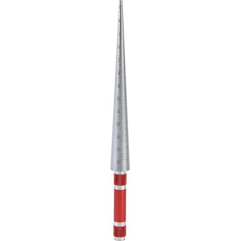 Jauge d'ouverture en acier inoxydable, outil de mesure du diamètre intérieur conique 3‑15 mm (1/5)