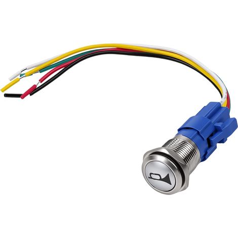 12V-24V 5A 16mm Interrupteur Momentané Bouton Poussoir (1/5)