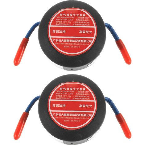 Lot de 2 extincteurs automatiques à aérosol pour véhicules - Extincteur adhésif rond de 10 g pour voiture, moteur, garage ou bureau