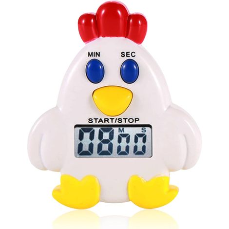 Magnetischer LCD-Küchentimer, digitaler Küchentimer zum Kochen, Sport, Lernen, Meetings (Weiß) (1/3)